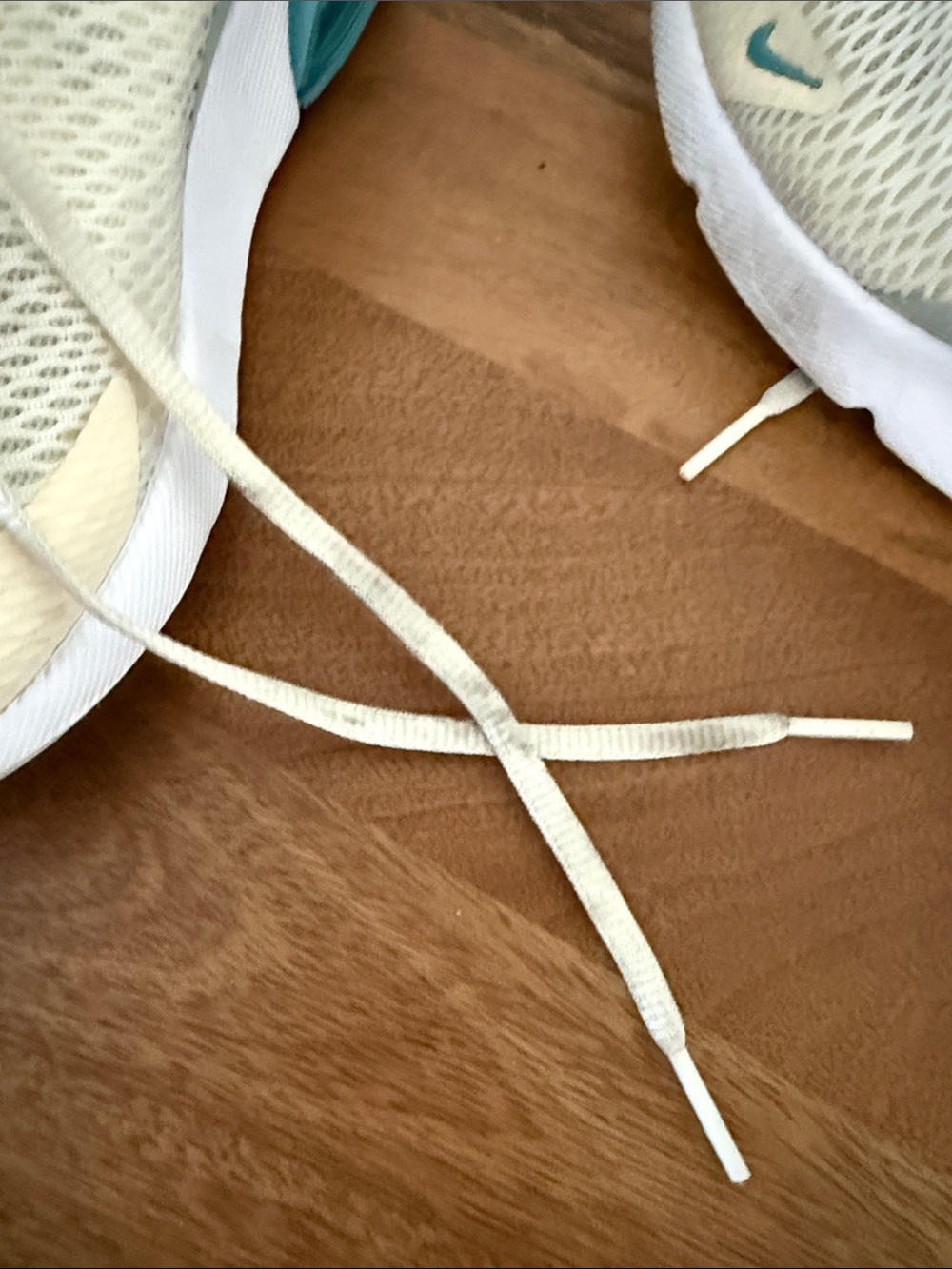 Nike Kids White and Teal Mesh Sneakers - Picture 6 of 8